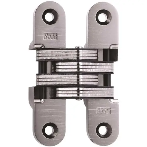 1" x 4-5/8" Medium Duty Invisible Hinge for 1-3/8" Doors Satin Nickel Finish