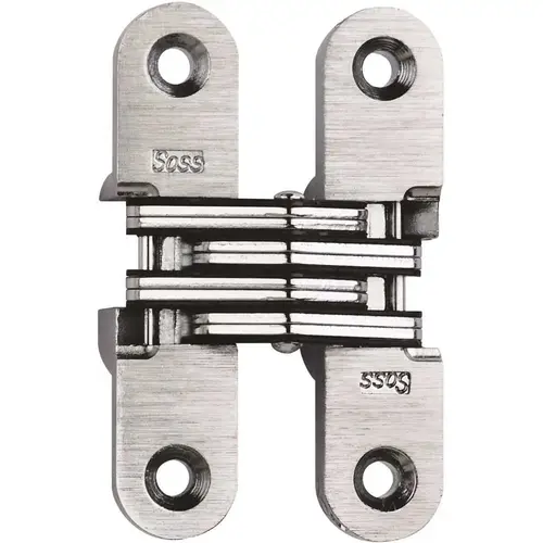 5/8" x 2-3/4" Medium Duty Invisible Hinge for 1" Doors Satin Chrome Finish 5/8" x 2-3/4" Medium Duty Invisible Hinge for 1" Doors Satin Chrome Finish