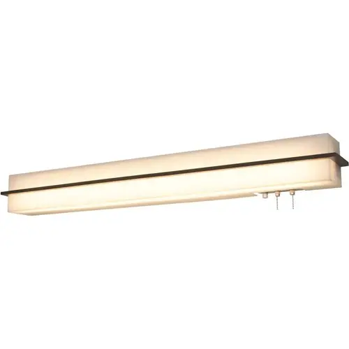 Apex 38 in. 56-Watt Integrated LED Expresso/Jute Overbed Fixture Color/Finish Family