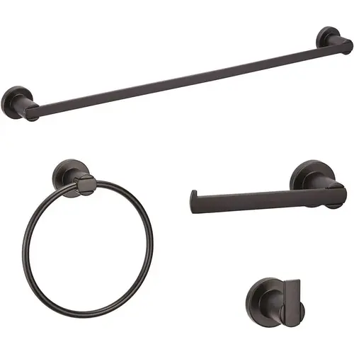 Eastport Bath Hardware Set in Matte Black