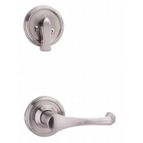 Provence Interior Single Cylinder Handleset Trim with Adjustable Latch and Round Corner Strikes Satin Nickel Finish Provence Interior Single Cylinder Handleset Trim with Adjustable Latch and Round Corner Strikes Satin Nickel Finish