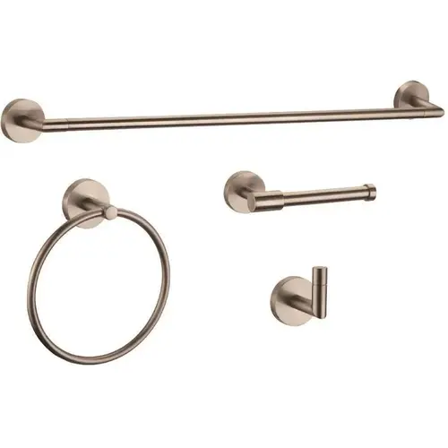 Graz 4-Piece Bath Hardware Set (Satin Nickel)
