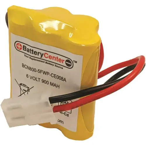 6.0-Volt 900 mAh Nickel Cadmium/NiCad Replacement Rechargeable Battery for Emergency Lighting