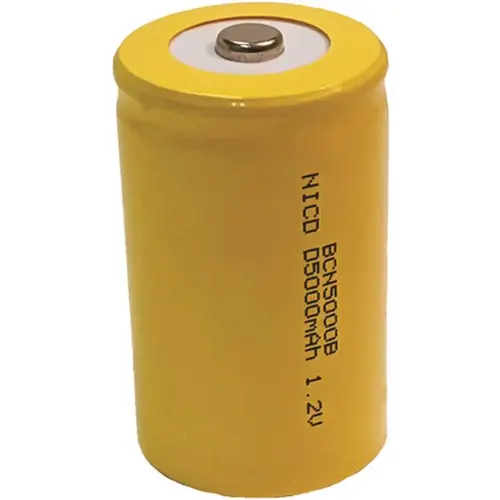 1.2-Volt 5,000 mAh Nickel Cadmium/NiCad D Cell Button Top Replacement Battery for Emergency Lighting and Other Equipment 1.2-Volt 5,000 mAh Nickel Cadmium/NiCad D Cell Button Top Replacement Battery for Emergency Lighting and Other Equipment