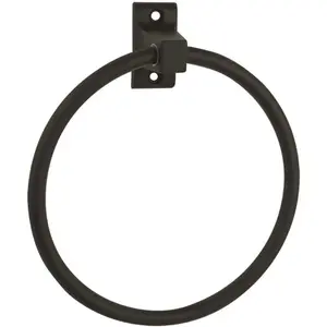 Design House 544585 Millbridge Classic Wall Mounted Towel Ring in Matte Black