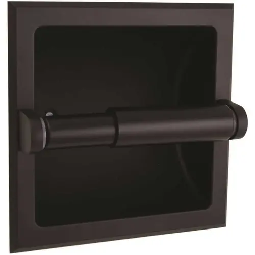 Millbridge Recessed Wall Mounted Toilet Tissue Holder in Matte Black