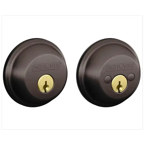 Grade 1 Double Cylinder Deadbolt, Conventional Cylinder, Dual Option Latch, Round Corner Strike with Reinforcer, Keyed Different, Dark Oxidized Satin Bronze Oil Rubbed Dark Oxidized Satin Bronze Oil Rubbed Grade 1 Double Cylinder Deadbolt, Conventional Cylinder, Dual Option Latch, Round Corner Strike with Reinforcer, Keyed Different, Dark Oxidized Satin Bronze Oil Rubbed Dark Oxidized Satin Bronze Oil Rubbed