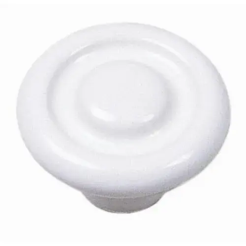 Porcelain Round 1-3/8 In. White Porcelain Cabinet Knob Porcelain Round 1-3/8 In. White Porcelain Cabinet Knob