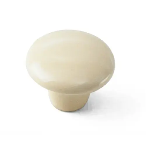 Plastic Round 1-1/2 In. Bone Cabinet Knob