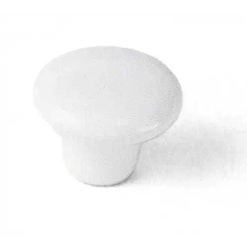 Laurey Cabinet Knob, 3/4 in Projection, Ceramic White Laurey Cabinet Knob, 3/4 in Projection, Ceramic White