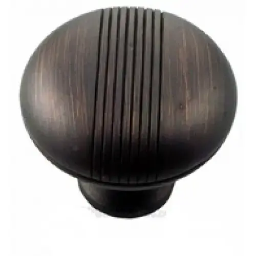 1 1/2" Striped Knob - Oil Rubbed Bronze