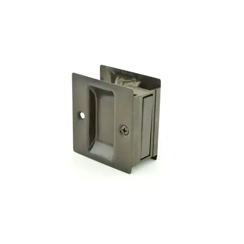 Passage Pocket Door Lock Square Cutout Oil Rubbed Bronze Finish