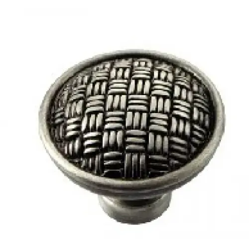 1 1/4" Rattan Knob - Satin Antique Nickel 1 1/4" Rattan Knob - Satin Antique Nickel