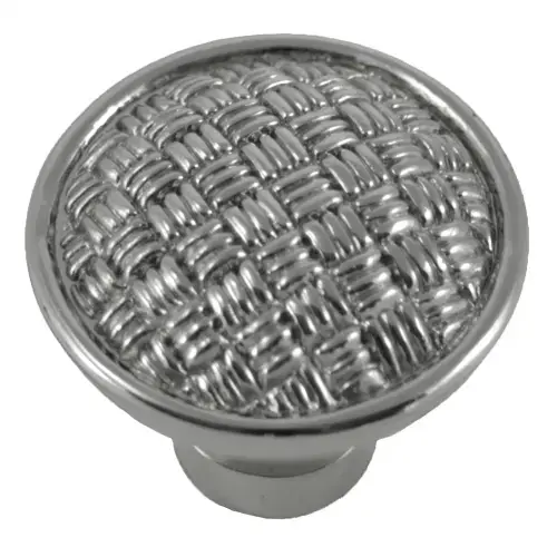 1 1/4" Rattan Knob - Polished Nickel 1 1/4" Rattan Knob - Polished Nickel