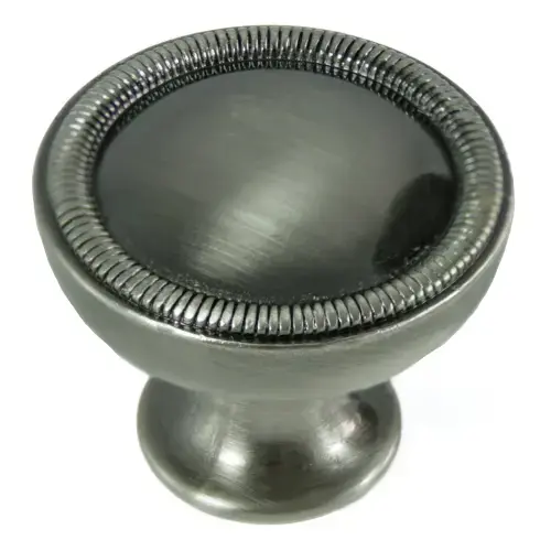1 1/4" Vanilla Border Knob - Satin Antique Nickel 1 1/4" Vanilla Border Knob - Satin Antique Nickel