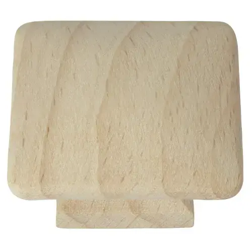 1 1/4" Au Natural Wood Square Knob
