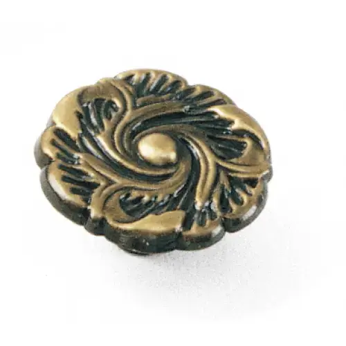 1 1/4" Classic Traditions Provincial Knob - Antique Brass