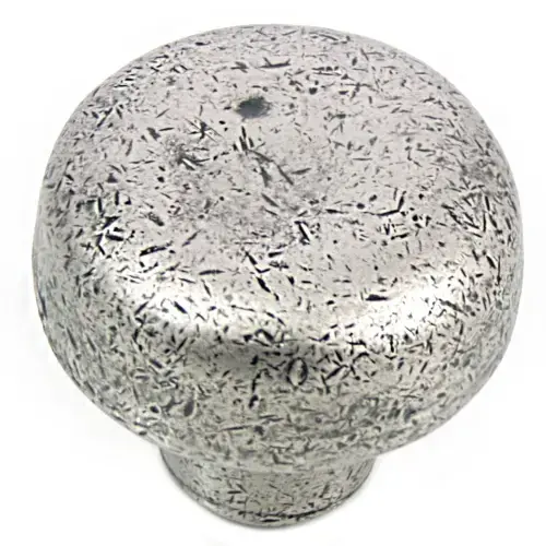 1 1/4" dia. Round Knob - Riverstone - Distressed Pewter