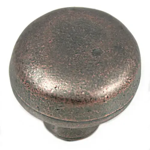 1 1/4" dia. Round Knob - Riverstone-Dark Antique Copper 1 1/4" dia. Round Knob - Riverstone-Dark Antique Copper