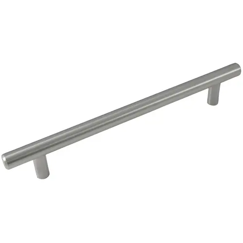 160mm - 8 1/4" Overall - Builders Steel Plated T-Bar Pull - Brushed Satin Nicke