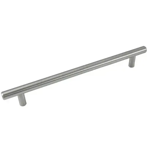 192mm - 9 1/2" Overall - Builders Steel Plated T-Bar Pull - Brushed Satin Nicke 192mm - 9 1/2" Overall - Builders Steel Plated T-Bar Pull - Brushed Satin Nicke