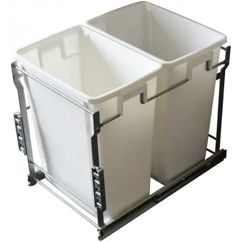 35L Double-Bottom Mount- Pull-Out Waste Bin w Door Mounting Kit 35L Double-Bottom Mount- Pull-Out Waste Bin w Door Mounting Kit