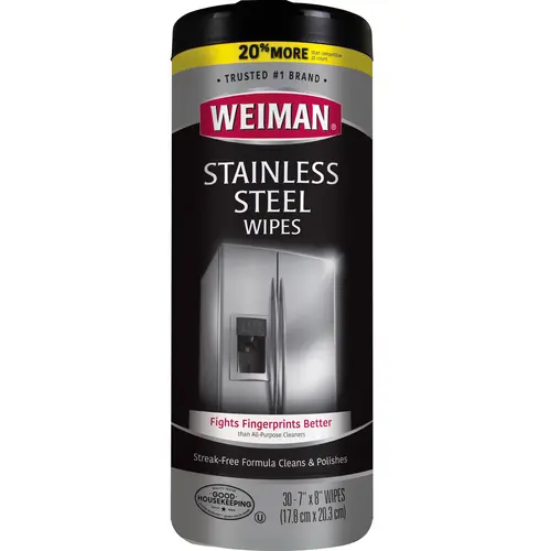 Weiman Products Stainless Steel Wipes, 30 Count Weiman Products Stainless Steel Wipes, 30 Count