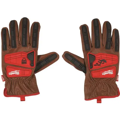 Medium Level 3 Cut Resistant Goatskin Leather Impact Gloves Brown Medium Level 3 Cut Resistant Goatskin Leather Impact Gloves Brown