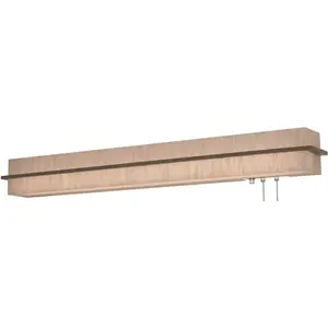 AFX APB5154L30ENWG-JT Apex 4 ft. 64-Watt Equivalent Integrated LED Weathered Grey/Jute Overbed Fixture Color/Finish Family