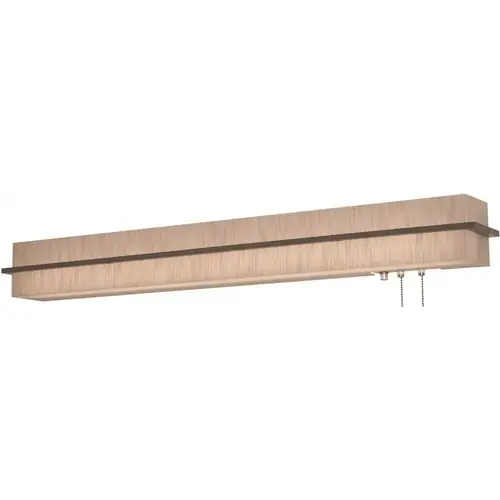 Apex 4 ft. 64-Watt Equivalent Integrated LED Weathered Grey/Jute Overbed Fixture Color/Finish Family