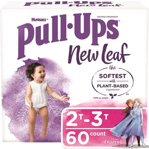Pull-Ups New Leaf Girls' Potty Training Pants, 2T-3T Multi-Colored - pack of 60