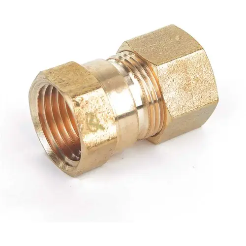 Everbilt 7/8 in. x 3/4 in. LF Brass Comp Adapter - pack of 10 Everbilt 7/8 in. x 3/4 in. LF Brass Comp Adapter - pack of 10