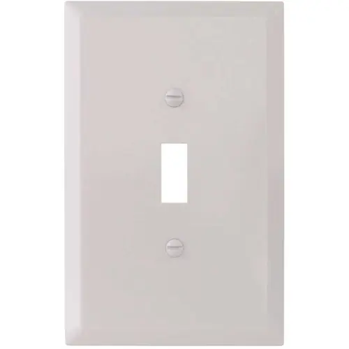 White Smooth 1-Gang Toggle Jumbo Metal Wall Plate - pack of 20