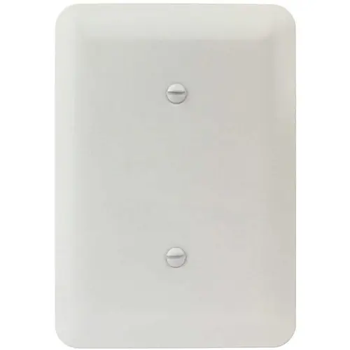 White Smooth 1-Gang Blank Maxi Metal Wall Plate