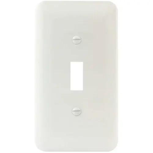 White Smooth 1-Gang Toggle Princess Metal Wall Plate - pack of 25 White Smooth 1-Gang Toggle Princess Metal Wall Plate - pack of 25