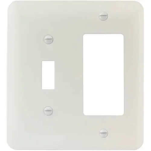 White Smooth 2-Gang Toggle/Rocker Princess Metal Wall Plate - pack of 10 White Smooth 2-Gang Toggle/Rocker Princess Metal Wall Plate - pack of 10