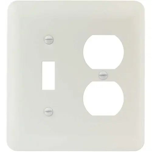 White Smooth 2-Gang Toggle/Duplex Princess Metal Wall Plate - pack of 10 White Smooth 2-Gang Toggle/Duplex Princess Metal Wall Plate - pack of 10