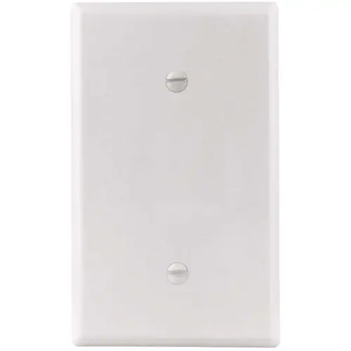 White Smooth 1-Gang Blank Standard Metal Wall Plate White Smooth 1-Gang Blank Standard Metal Wall Plate