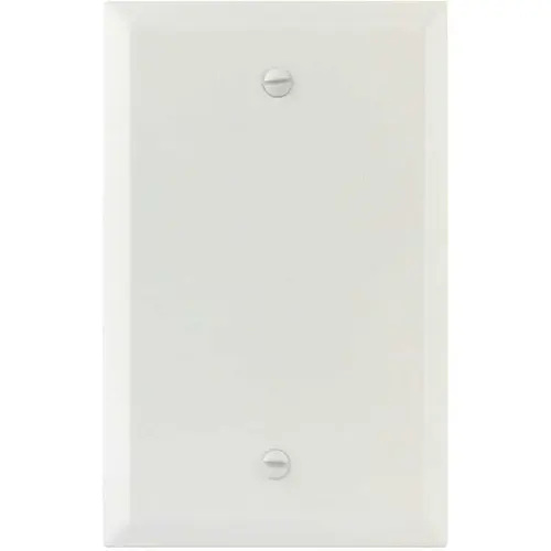 White Smooth 1-Gang Blank Jumbo Metal Wall Plate