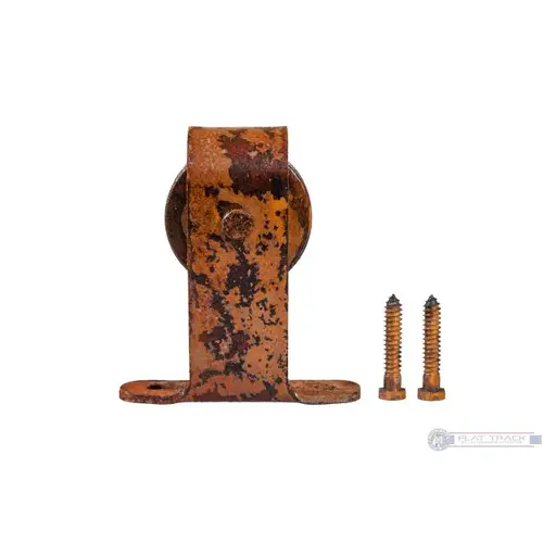 Top Mount 407R Hanger for Flat Track Weathered Rust Finish Top Mount 407R Hanger for Flat Track Weathered Rust Finish