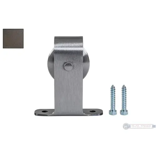 Top Mount 407R-Q Hanger with Quiet Wheel for Flat Track Painted Bronze Finish Top Mount 407R-Q Hanger with Quiet Wheel for Flat Track Painted Bronze Finish