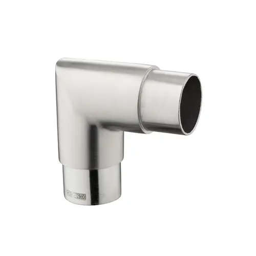 Railing Component 90 Degree Flush Elbow Satin Stainless Steel Finish Railing Component 90 Degree Flush Elbow Satin Stainless Steel Finish