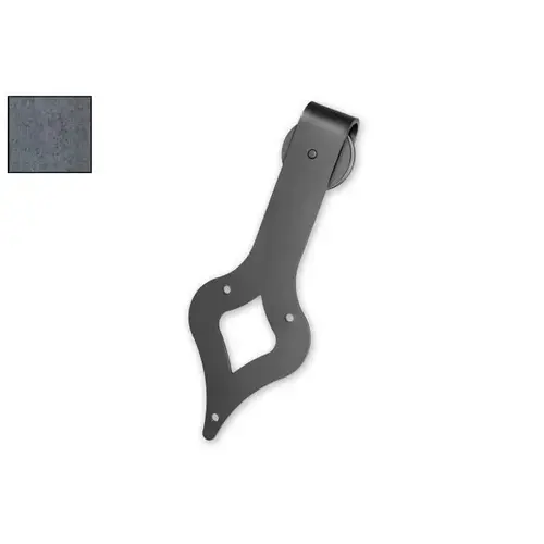 Wide Teardrop 411-Q Hanger with Quiet Wheel for Flat Track Clear Coated Finish Wide Teardrop 411-Q Hanger with Quiet Wheel for Flat Track Clear Coated Finish