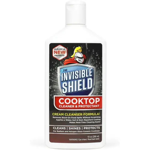 Invisible Shield Cooktop Cleaner and Protectant, Safe on Glass and Ceramic, 10 oz