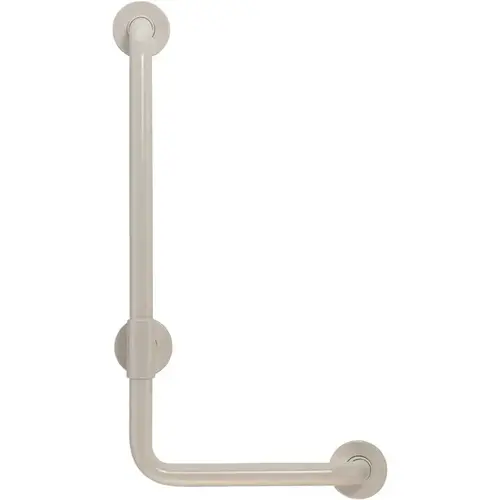 18 in. x 36 in. Contractor Antimicrobial Vinyl Coated L-Shape Grab Bar in White 18 in. x 36 in. Contractor Antimicrobial Vinyl Coated L-Shape Grab Bar in White