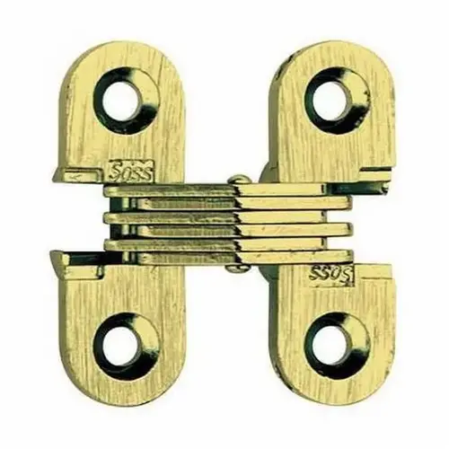 1/2" x 1-33/64" Medium Duty Invisible Hinge for 11/16" Doors Satin Brass Finish Pair