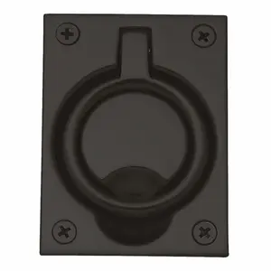 Baldwin 0395102 Flush Ring Pull Oil Rubbed Bronze Finish