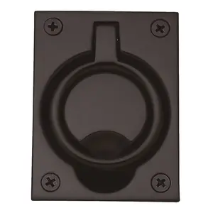 Baldwin 0395112 Flush Ring Pull Venetian Bronze Finish