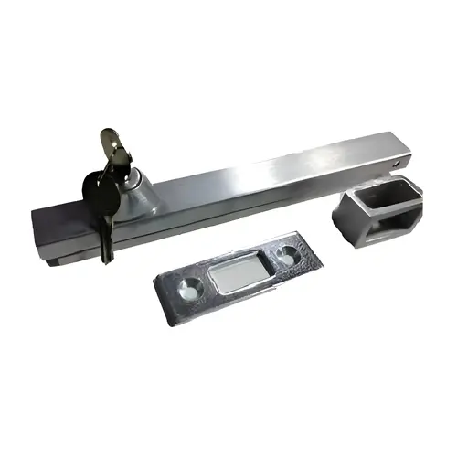Locking Surface Bolt Satin Chrome Finish