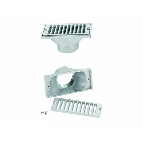 2 7/16" X 5 5/8" Uni-fit Rectangular Flush Gutter Drain 2 7/16" X 5 5/8" Uni-fit Rectangular Flush Gutter Drain